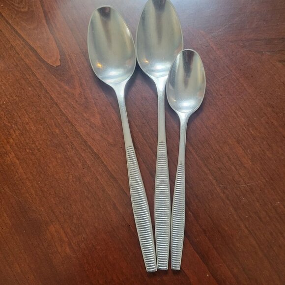 Dansk Design Finland IMQ Stainless Steel Spoons Set Of 3 - 2 Tablespoons & 1 Tea - Picture 1 of 4